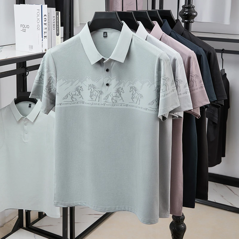 Polo Shirt Equestrian - Męska koszulka polo z nadrukiem jeździeckim