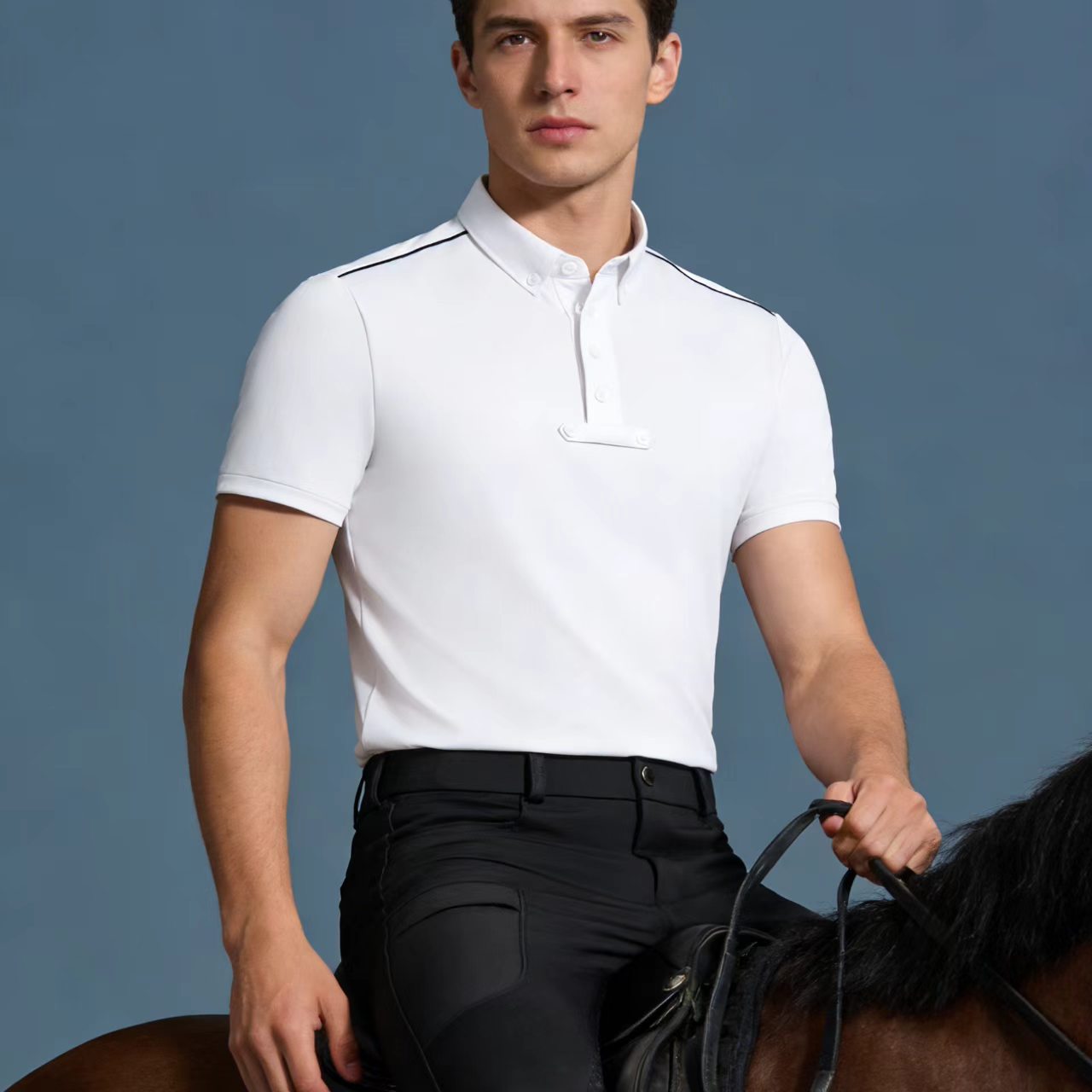 Męska koszulka jeździecka polo – Polo Shirt Equestrian recenzja i cena