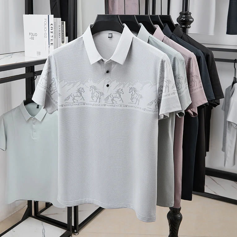 Męska koszulka polo z nadrukie – Polo Shirt Equestrian recenzja i cena