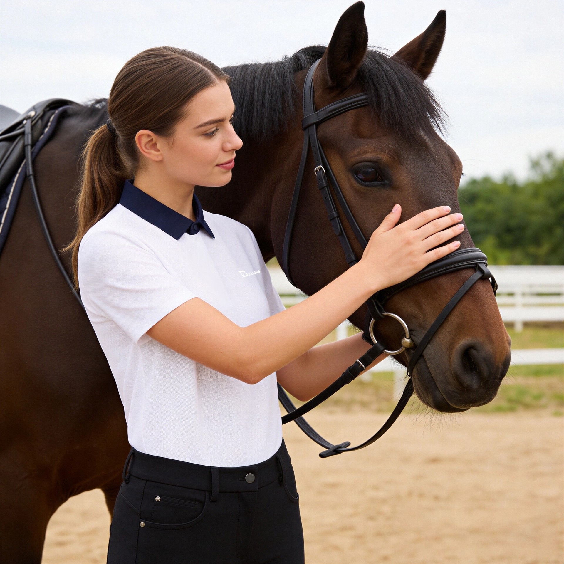 Koszulka jeździecka Baslong na – Polo Shirt Equestrian recenzja i cena